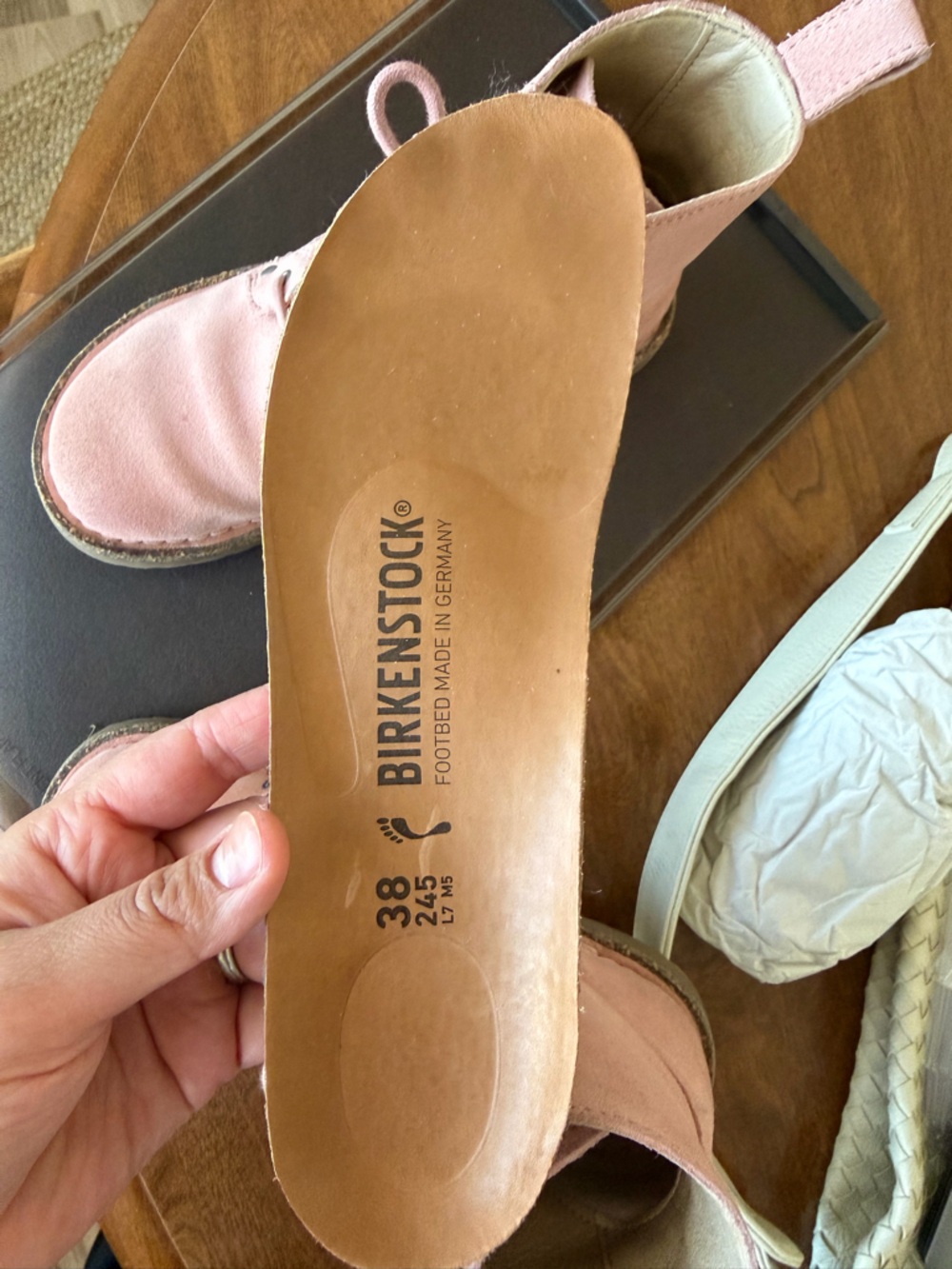 RARE Birkenstock Bryson Lace-Up Combat Boots in Soft Pink Suede 38 - Picture 10 of 10